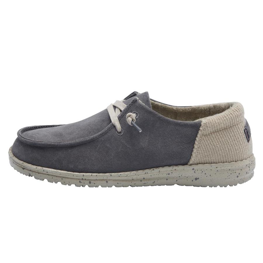 Women's Hey Dude Wendy Slip On Shoes Dark Grey | VWN-143506