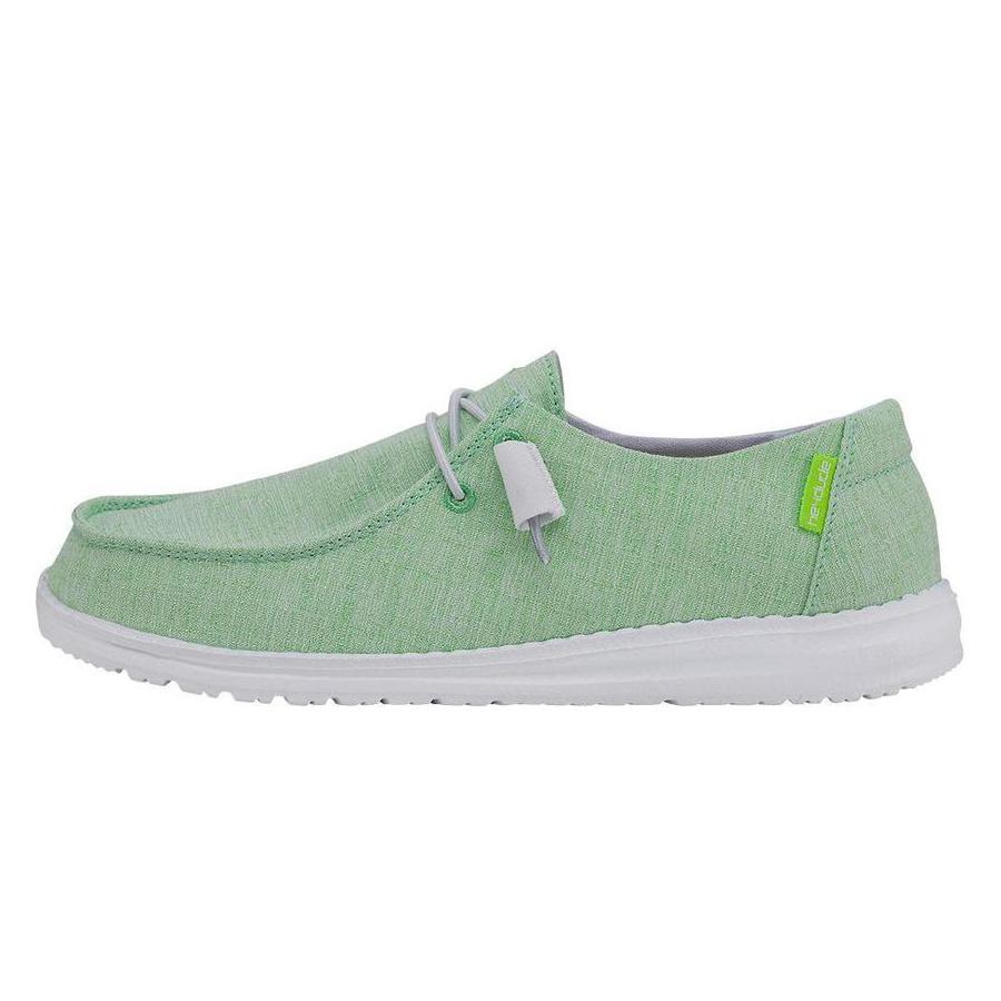 Women's Hey Dude Wendy Slip On Shoes Green | RZQ-079628