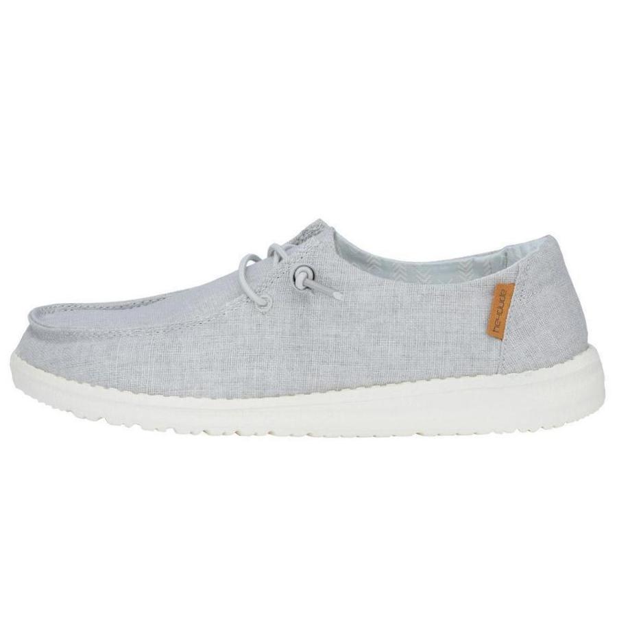 Women's Hey Dude Wendy Slip On Shoes Light Grey | KAV-639172