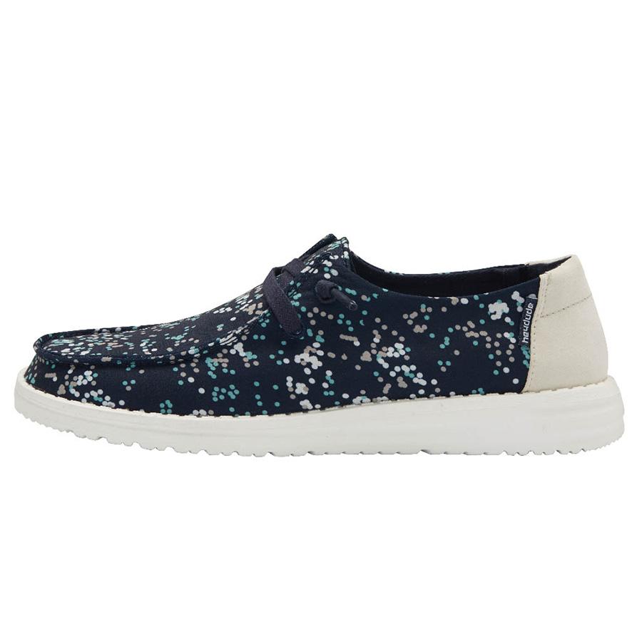 Women's Hey Dude Wendy Slip On Shoes Navy | GOZ-360815