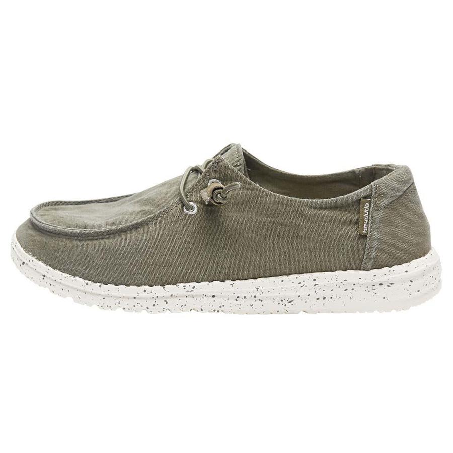 Women's Hey Dude Wendy Slip On Shoes Olive | KYB-167305