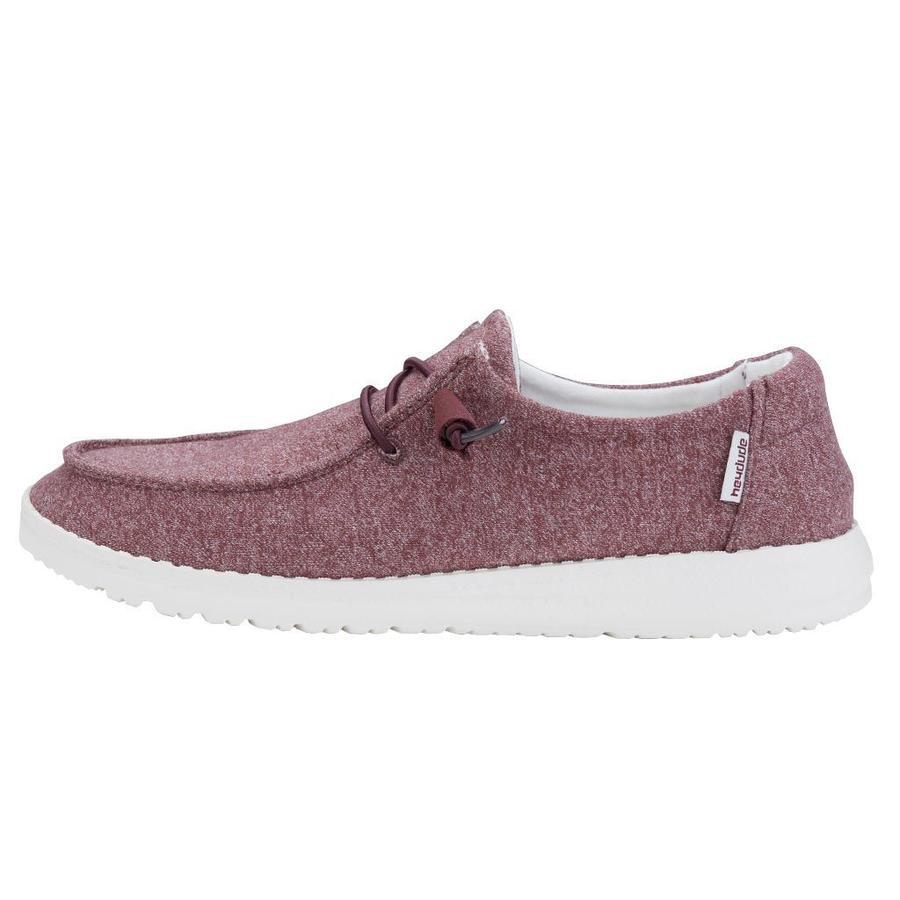 Women's Hey Dude Wendy Stretch Slip On Shoes Burgundy | IYJ-726054