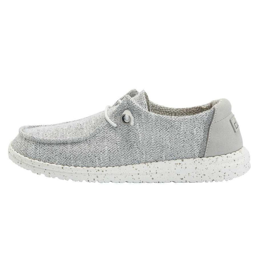 Women's Hey Dude Wendy Stretch Slip On Shoes Grey Brown | KAX-182430