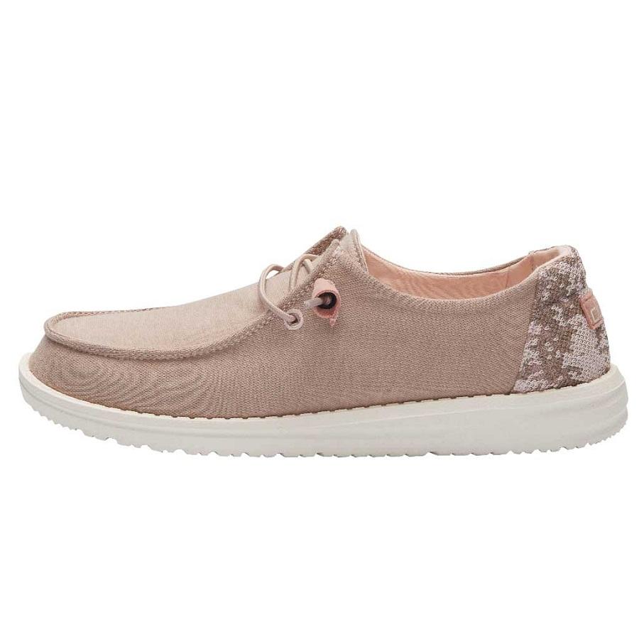 Women's Hey Dude Wendy Stretch Slip On Shoes Rose | KUH-150369