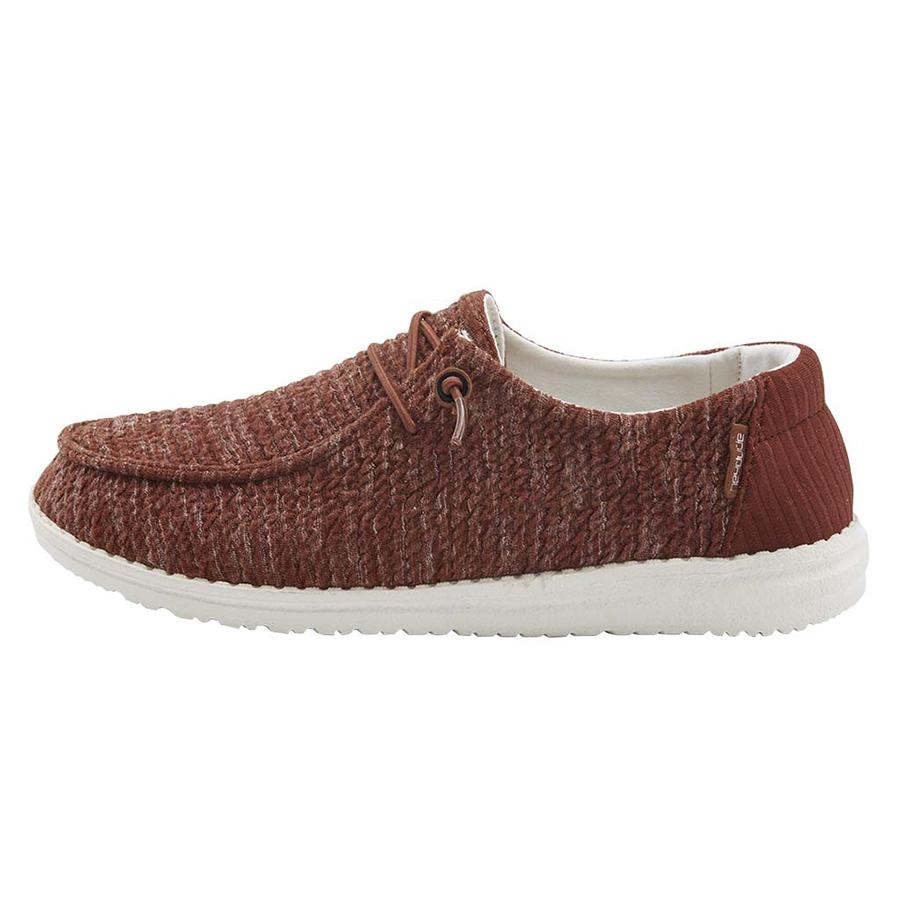 Women's Hey Dude Wendy Stretch Slip On Shoes Red | NJT-821706