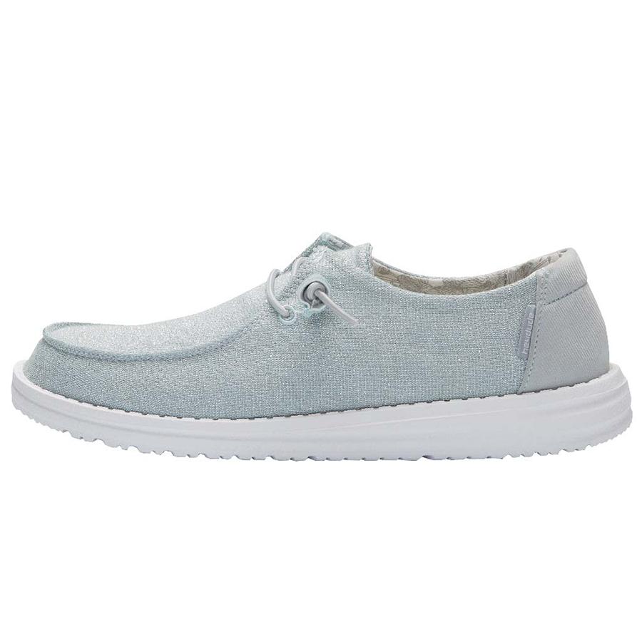 Women's Hey Dude Wendy Stretch Slip On Shoes Blue | RNS-127350