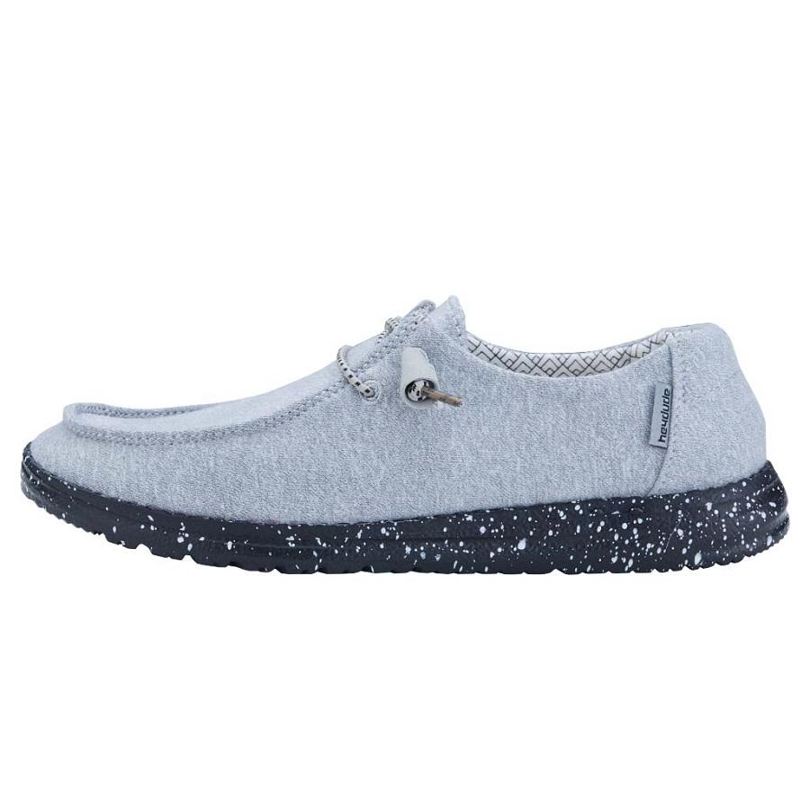 Women's Hey Dude Wendy Stretch Slip On Shoes Grey | VGQ-760135